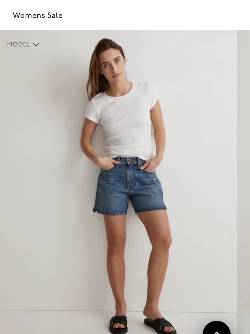 Relaxed Mid-Length Denim Shorts